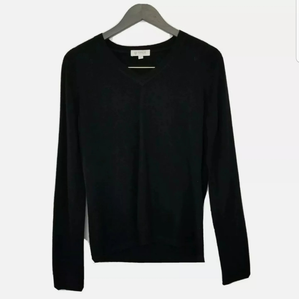 Kinross 100% Cashmere V-Neck Pullover Sweater